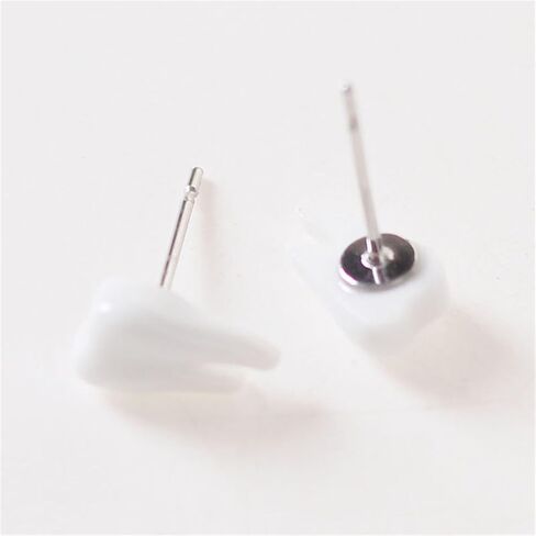 Dreuyet 2 Pairs Ceramic Teeth Earrings for Women Dainty Cute Tooth Stud Earrings Charm Cute Tooth Dental Post Earrings Handmade Lightweight Tiny Teeth Earrings Hygienist Dentist Gift for Dental Student in Saudi Arabia