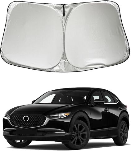 Car Windshield Sun Shade Sunshade Compatible with Mazda CX30/CX-30 2025 2024 2023 2022 2021 2020 Accessories, Car Front Window Sun Shield Visor in Saudi Arabia