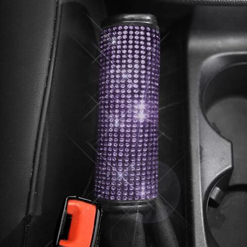 Bling Car Gear Shift Knob Cover with Bling Rhinestone Bling Car Accessories for Women,Purple in Saudi Arabia
