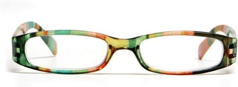 Calabria R576 Colorful Stripe Reading Glasses Tinted Sun or Clear Lens Women Trendy Readers Lightweight w/Soft Slip In Case in Saudi Arabia