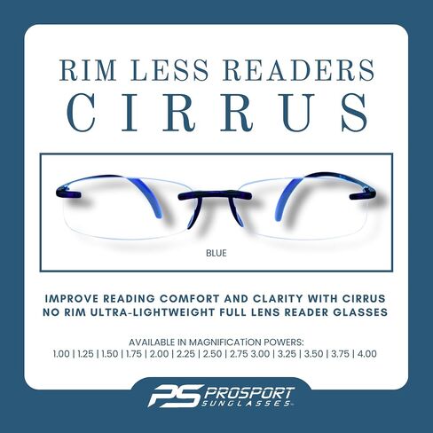 نظارات قراءة Prosport Rimless Lens Reader Ultra خفيفة الوزن مرنة النساء in Saudi Arabia