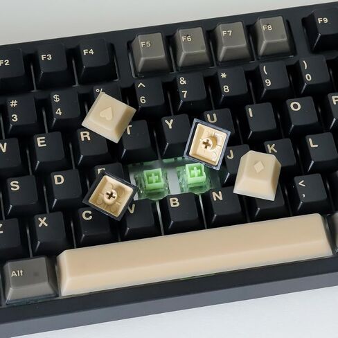 Tsungup Custom keycaps ، 123 مفاتيح تشققات الجليد تتألق من خلال كبسولات المفاتيح مجموعة مفاتيح مفاتيح مطبوعة على جانب PBT 75 في المائة ، أغطية مفتاح لوحة مفاتيح لوحة مفاتيح مفاتيح أبيض أبيض للكرز MX للكرز MX in Kuwait