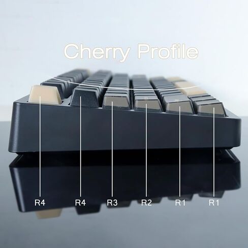 Tsungup Custom keycaps ، 123 مفاتيح تشققات الجليد تتألق من خلال كبسولات المفاتيح مجموعة مفاتيح مفاتيح مطبوعة على جانب PBT 75 في المائة ، أغطية مفتاح لوحة مفاتيح لوحة مفاتيح مفاتيح أبيض أبيض للكرز MX للكرز MX in Kuwait