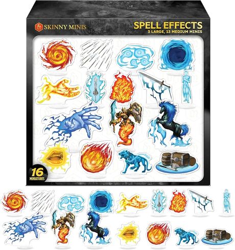 تأثيرات الهدايا Effect Collection D&D Miniatures لـ Dungeon Masters - المنمنمات المتوافقة 2D D&D - Acrylic DND Minis - إكسسوارات RPG الخيالية على الوجهين in Kuwait
