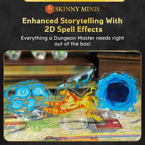 تأثيرات الهدايا Effect Collection D&D Miniatures لـ Dungeon Masters - المنمنمات المتوافقة 2D D&D - Acrylic DND Minis - إكسسوارات RPG الخيالية على الوجهين in Kuwait