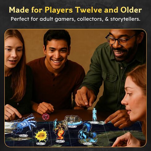 تأثيرات الهدايا Effect Collection D&D Miniatures لـ Dungeon Masters - المنمنمات المتوافقة 2D D&D - Acrylic DND Minis - إكسسوارات RPG الخيالية على الوجهين in Kuwait