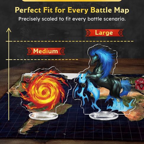 تأثيرات الهدايا Effect Collection D&D Miniatures لـ Dungeon Masters - المنمنمات المتوافقة 2D D&D - Acrylic DND Minis - إكسسوارات RPG الخيالية على الوجهين in Kuwait