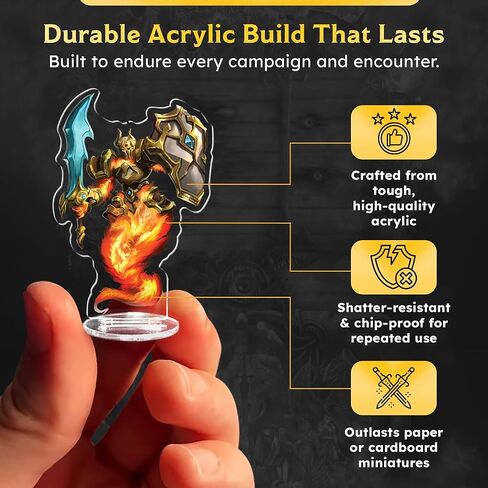تأثيرات الهدايا Effect Collection D&D Miniatures لـ Dungeon Masters - المنمنمات المتوافقة 2D D&D - Acrylic DND Minis - إكسسوارات RPG الخيالية على الوجهين in Kuwait