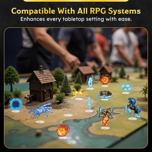 تأثيرات الهدايا Effect Collection D&D Miniatures لـ Dungeon Masters - المنمنمات المتوافقة 2D D&D - Acrylic DND Minis - إكسسوارات RPG الخيالية على الوجهين in Kuwait