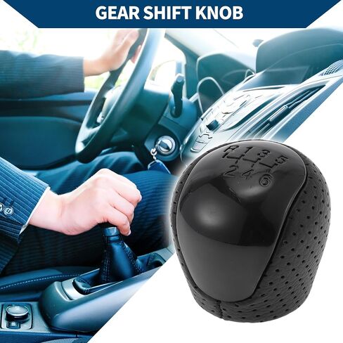 6 Speed Manual Gear Shifter Knob for Hyundai Elantra 2008-2009 / Front Stick Shifter Lever Knob/Durable Plastic Faux Leather / 1Pcs Black in Saudi Arabia