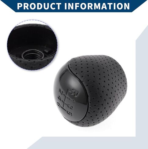 6 Speed Manual Gear Shifter Knob for Hyundai Elantra 2008-2009 / Front Stick Shifter Lever Knob/Durable Plastic Faux Leather / 1Pcs Black in Saudi Arabia