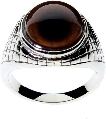الصلب مجوهرات Dragon Drematic Men Glass Eye Ring - اختر من بين 22 عيون حيوانية أو خيالية في وضع مصري مستوحى من الفولاذ المقاوم للصدأ (شاهد مقاطع فيديو لكل حلقة) in Kuwait