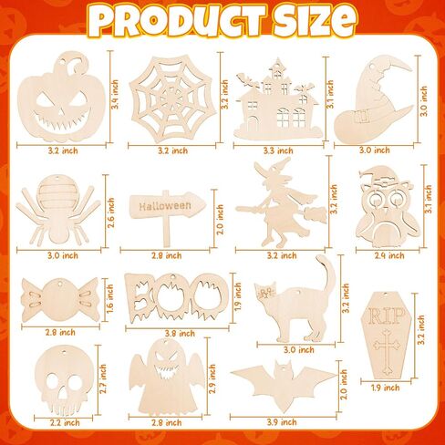 282pcs Unfinished Wooden Christmas Ornaments Wood Slices 14 Styles DIY Wooden Christmas Ornaments to Paint Christmas Hanging Ornaments for Craft with Mini Acrylic Paint & Christmas Stickers Rope in Saudi Arabia