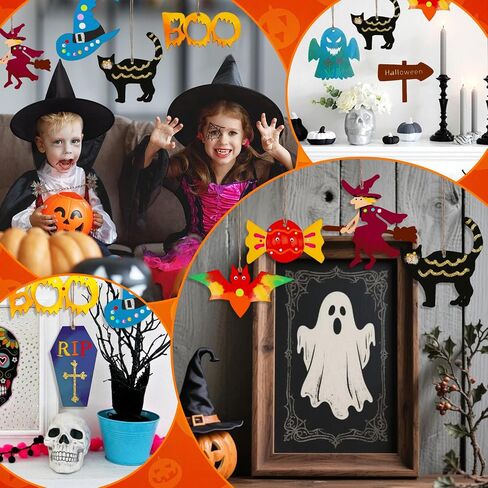 282pcs Unfinished Wooden Christmas Ornaments Wood Slices 14 Styles DIY Wooden Christmas Ornaments to Paint Christmas Hanging Ornaments for Craft with Mini Acrylic Paint & Christmas Stickers Rope in Saudi Arabia