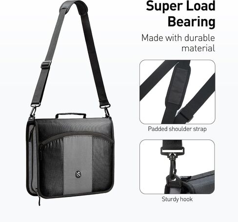 2-Inch 3 Rings Zipper Binder, Holds 15-Inch Laptop/Tablet, Handle and Shoulder Strap Included, Violet in Saudi Arabia