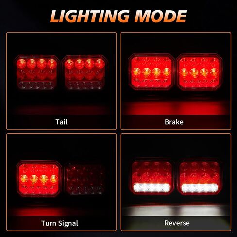Wireless Tail Lights for Trailer, Rechargeable Magnetic Tow Lights with Reverse Light, Wireless Brake Lights Kit with Adjustable Turn Signal for, Car, Boat, Trucks, RV in Saudi Arabia