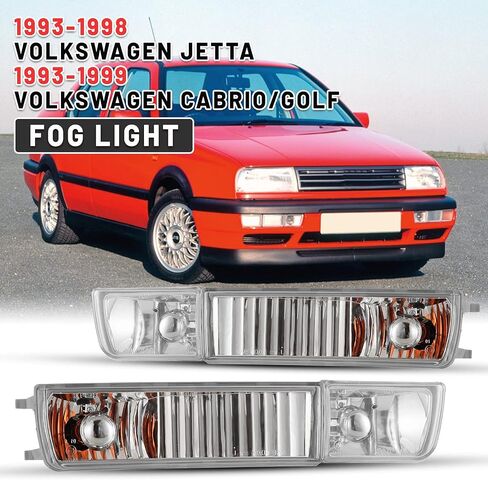 AUTOWIKI Fog Lamp For 1993-1999 VOLKSWAGEN GOLF/CABRIO Fog Lights Assemblies For 1993-1998 VOLKSWAGEN JETTA 1 Pair in Saudi Arabia