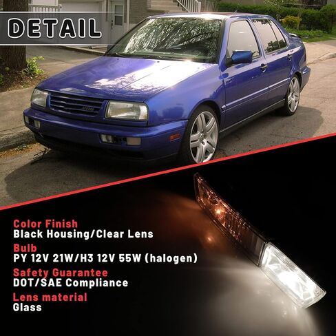 AUTOWIKI Fog Lamp For 1993-1999 VOLKSWAGEN GOLF/CABRIO Fog Lights Assemblies For 1993-1998 VOLKSWAGEN JETTA 1 Pair in Saudi Arabia