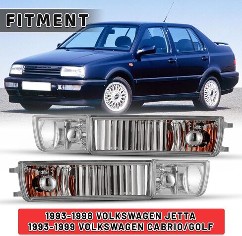 AUTOWIKI Fog Lamp For 1993-1999 VOLKSWAGEN GOLF/CABRIO Fog Lights Assemblies For 1993-1998 VOLKSWAGEN JETTA 1 Pair in Saudi Arabia