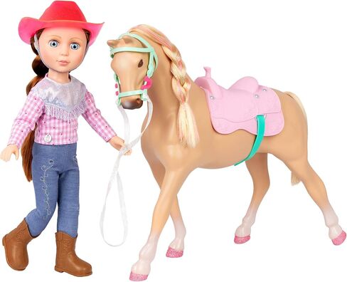 Glitter Girls – Dolls – Poseable 14" Equestrian Doll & Horse – Brown Eyes & Brown Hair – Riding Outfit & Accessories – Toys for Kids Ages 3+ – Bria & Bonnie in Saudi Arabia