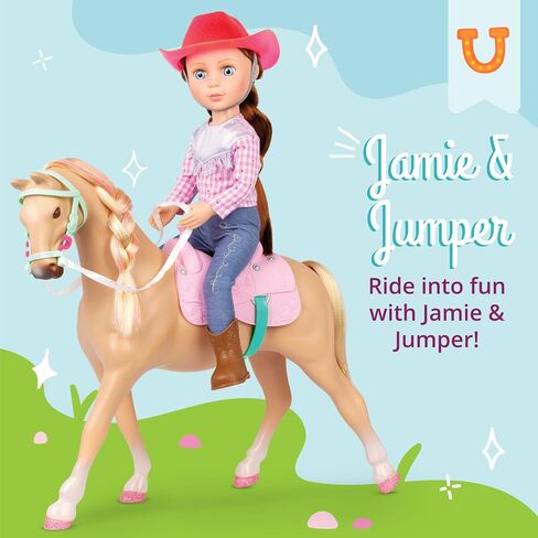 Glitter Girls – Dolls – Poseable 14" Equestrian Doll & Horse – Brown Eyes & Brown Hair – Riding Outfit & Accessories – Toys for Kids Ages 3+ – Bria & Bonnie in Saudi Arabia