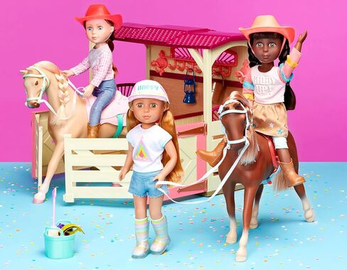 Glitter Girls – Dolls – Poseable 14" Equestrian Doll & Horse – Brown Eyes & Brown Hair – Riding Outfit & Accessories – Toys for Kids Ages 3+ – Bria & Bonnie in Saudi Arabia
