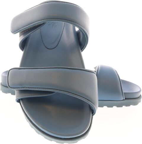 Gia Borghini Lead Blue Gia x Pernille Double Strap Leather Slides for Mens in Saudi Arabia