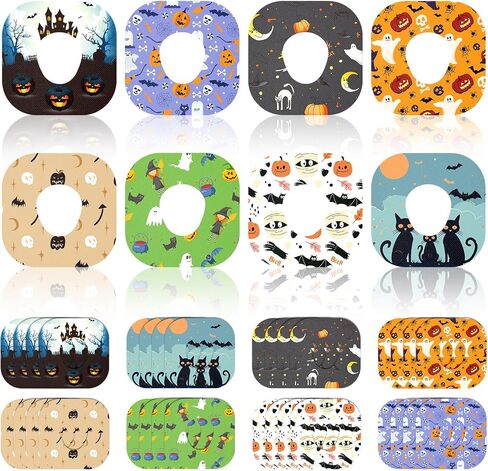 Geiserailie 32 Pcs Adhesive Patches Compatible with Dexcom G7 Waterproof Pre Cut CGM Covers Durable Sweat Proof Halloween Tape Stickers Flexible and Breathable Long Lasting Sensor Covers in Saudi Arabia