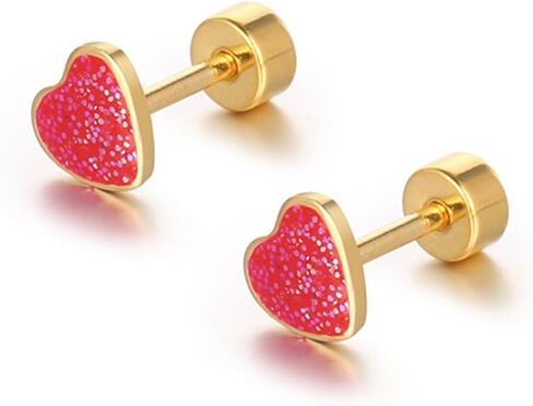 COADIPRESS MINI HEART STUD أقراط للنساء Titanium Love Heart Stud أقراط Hypoallergenic لطيف ترتر القلب الصغير in Saudi Arabia