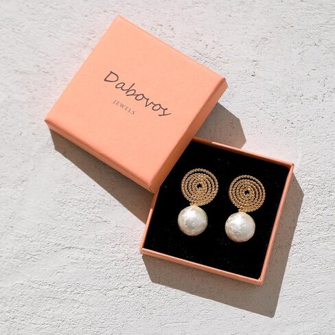Pearl Stud Earrings for Women 18K Gold Plated 4 mm Pearl Earrings Dainty Hypoallergenic Earrings in Kuwait