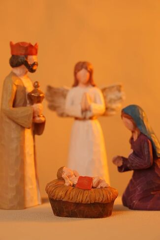 Nativity Set Indoor 6 inch Christmas Scene Statue Figurines Jesus Manger Crib Ornament Church Xmas Home Catholic Decoration in Saudi Arabia