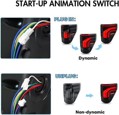 Tail Lights for Ford F150 2021-2025 LED Upgrade Option with Startup Animation Sequential Turn Signal (SMOKE) in Saudi Arabia