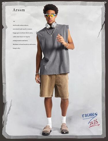 ARSSM MENS COTTON TANK TOPS تجريبي قمصان محملات بلا أكمام in Kuwait