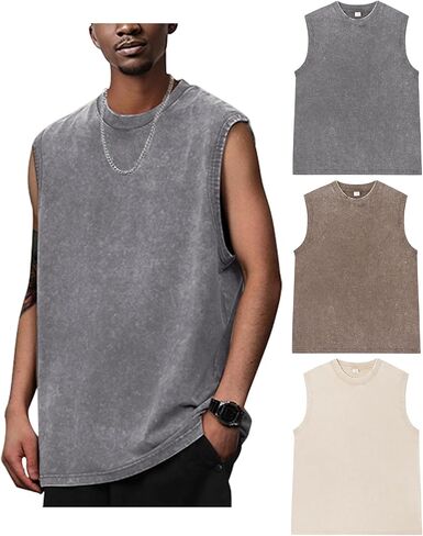 ARSSM MENS COTTON TANK TOPS تجريبي قمصان محملات بلا أكمام in Kuwait