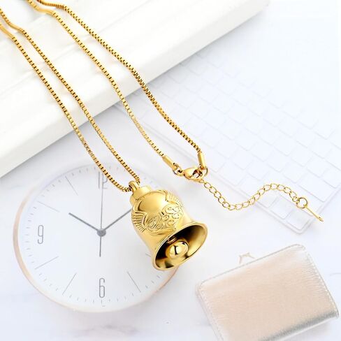 XSMZB Wings Heart Bell Urn Necklaces for Ashes for Men Women Bell Cremation Jewelry Ashes Keepsake Pendant Funeral Memorial Urn Jewelry in Saudi Arabia