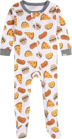 Onesies Brand Baby Boys' 4-Pack Footed Pajamas, Snack Truck, 6-9M in Kuwait
