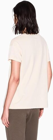 Armani Exchange Women's Boyfriend Fit Tee with Studded Small Icon Logo in Saudi Arabia