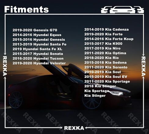 Rexka 15pcs Splash Shield Nylon Nuts for Hyundai 84145-26000 Accent Elantra Equus Genesis in Saudi Arabia