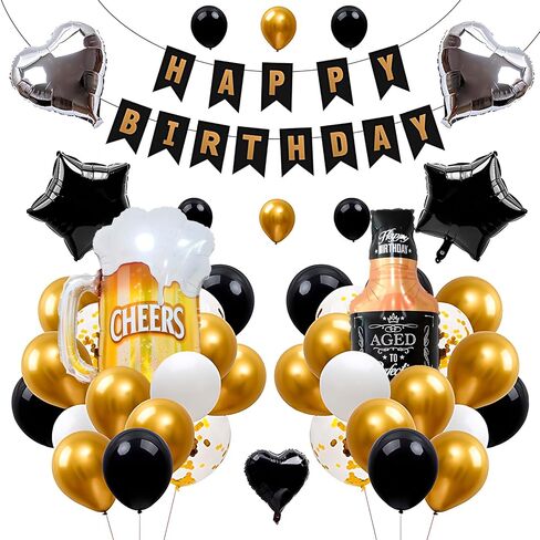 Whiskey Bottle and Beer Cup Balloons Foil Balloon Bar Party Beer Festival Party Birthday Party Decorations in Saudi Arabia