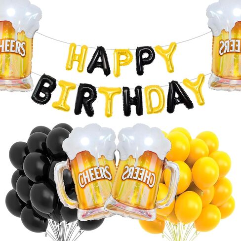 Whiskey Bottle and Beer Cup Balloons Foil Balloon Bar Party Beer Festival Party Birthday Party Decorations in Saudi Arabia