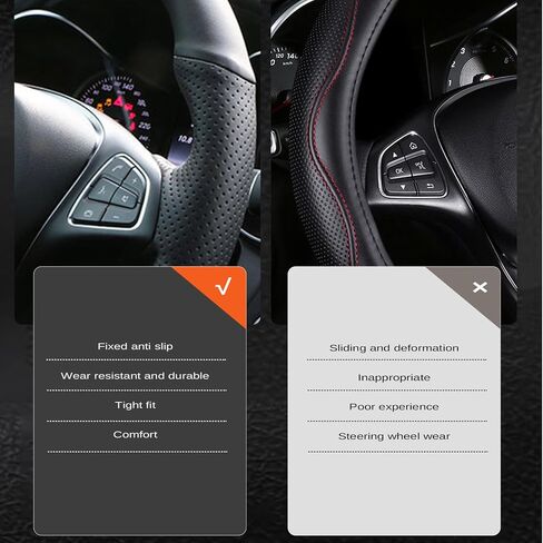 Car Steering Wheel Cover Microfiber Leather Stitch Wheel Wrap Fit for Honda CRV CR-V 2012-2015 in Saudi Arabia