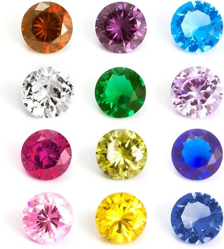 RUBYCA Mix Color Birthstone Crystal Glass Floating Charms fit Living Memory Locket 5mm 12 in Kuwait