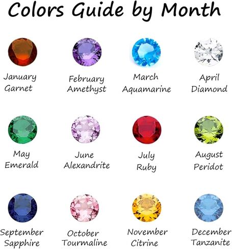 RUBYCA Mix Color Birthstone Crystal Glass Floating Charms fit Living Memory Locket 5mm 12 in Kuwait