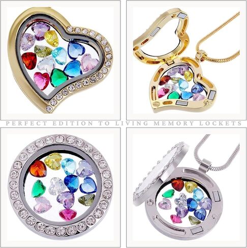 RUBYCA Mix Color Birthstone Crystal Glass Floating Charms fit Living Memory Locket 5mm 12 in Kuwait