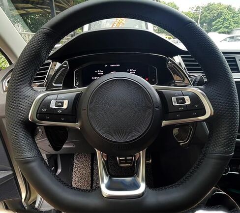 Ijdmtoy Twill Weave Carbon Fiber/نمط امتدادات مجداف كبيرة متوافقة مع فولكس واجن MK7 MK7.5 GTI/Golf/Golf-R in Saudi Arabia