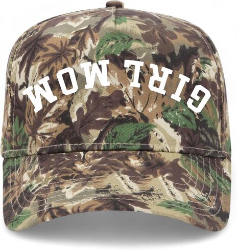 Girl Mom Upside Down Reversed Vintage Trucker Hat | Premium Snapback Baseball Hat for Women, Wives, Moms, & Mothers in Saudi Arabia