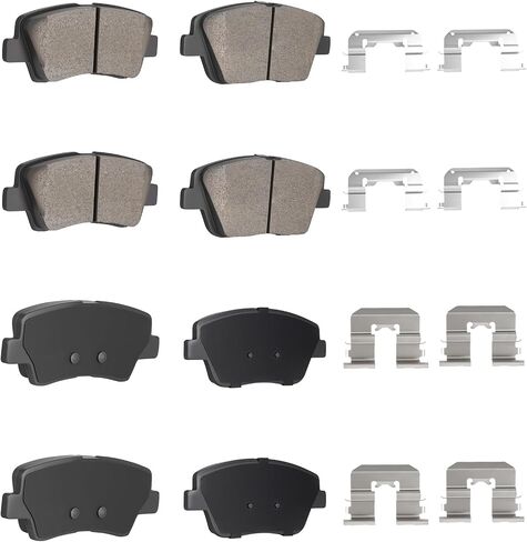 Front Rear Ceramic Disc Brake Pads Set for Hyundai Sonata, for Kia Optima 2011 2012 2013 2014 2015 2016 8PCS(With Hardware) in Saudi Arabia