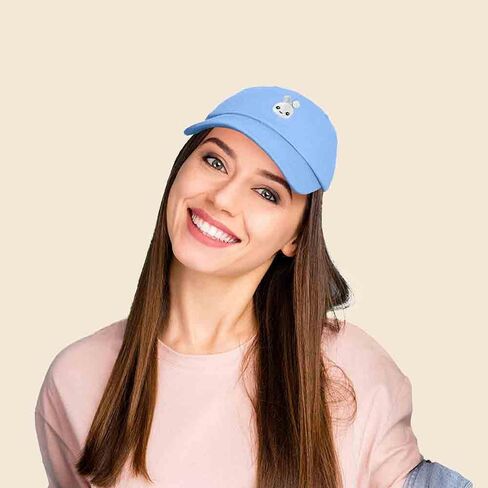 DALIX Bunny Embroidered Dad Cap Cotton Baseball Hat Women in Saudi Arabia