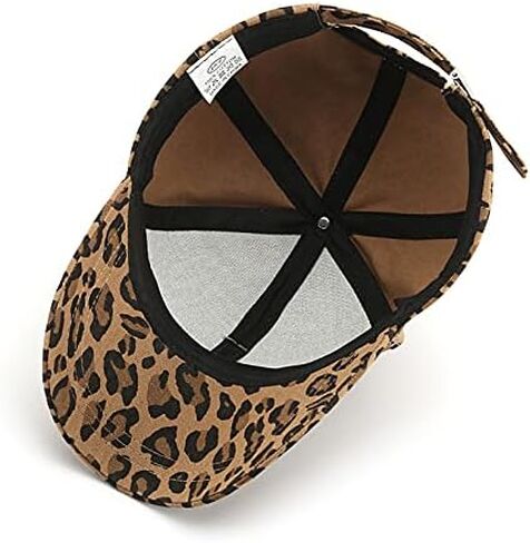 Spevert Baseball Hat with Leopard Pattern for Women Adjustable Dad Hat Unconstructed Plain Cap Outdoor Peaked Cap in Kuwait