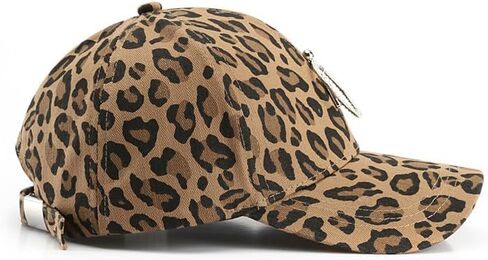 Spevert Baseball Hat with Leopard Pattern for Women Adjustable Dad Hat Unconstructed Plain Cap Outdoor Peaked Cap in Kuwait